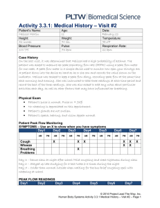 Activity 3.3.1: Medical History – Visit #2