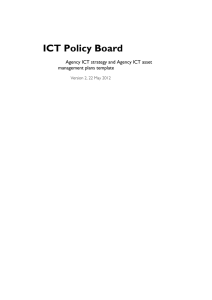 Agency ICT Asset Management Plan Template