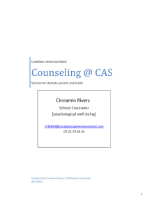 Counseling Topics - Casablanca American School