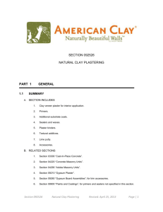 American Clay Enterprises, LLC Architectural Specifications