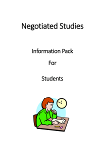 Negotiated Study Proposal Form