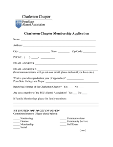 Charleston Chapter Membership Form 2015