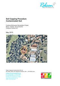 Soil Capping Procedures May 2015