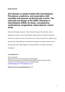 Oral disease in adults treated with hemodialysis