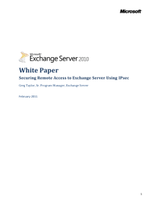 White Paper Securing Remote Access to Exchange