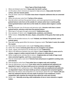 Unit 3 Lesson 3 Three Classes of Rock Study Guide w/answers