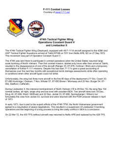 474th Tactical Fighter Wing Operations Constant Guard V and