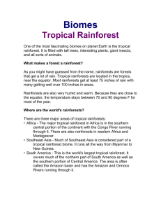 Biomes-Tropical Rainforest