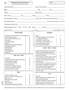 Medical Hx Form - Horseheads Comprehensive Physical