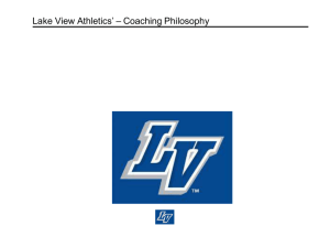 Lake View Athletics Coaching Philosophy