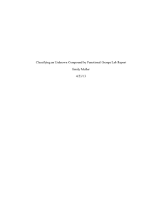 Organic Chemistry Final Lab Report