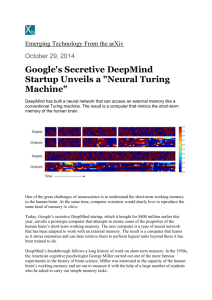 Google`s Secretive DeepMind Startup Unveils a "Neural Turing