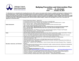 Bullying Prevention, Intervention Plan St. John G 2015
