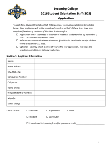 Application - Lycoming College