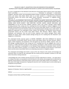 Waiver - Alameda County Resource Conservation District