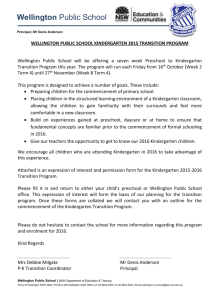 Letter of Interest - Wellington Public School