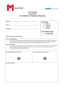 Pre-Learning - Mathematics Mastery