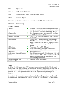 Board Brief 2013-07 Operations Report dated July 12 2012