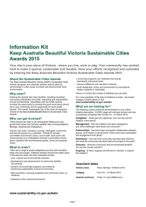 Document | DOC | 41KB Sustainable Cities Information Kit