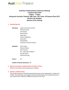 Minutes - April 2014 Board meeting - The Australian