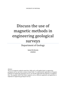 Discuss the use of magnetic methods in engineering geological