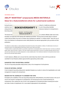ABILIFY MAINTENA ® (aripiprazole) Media materials