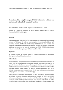 Formation of the complete range of Ti5Si3−xGex solid solutions via