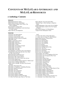 Contents of eAnthology and MLL Resources