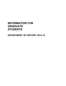 information for graduate students department of history 2014-15
