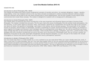 Level One Module Outlines 2015-16