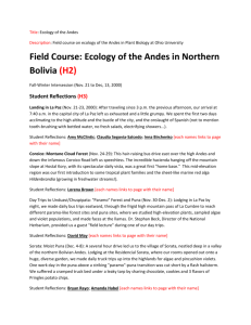 seminar, field course and student reflections