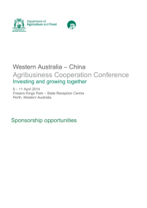 Western Australia – China Agribusiness Cooperation Conference