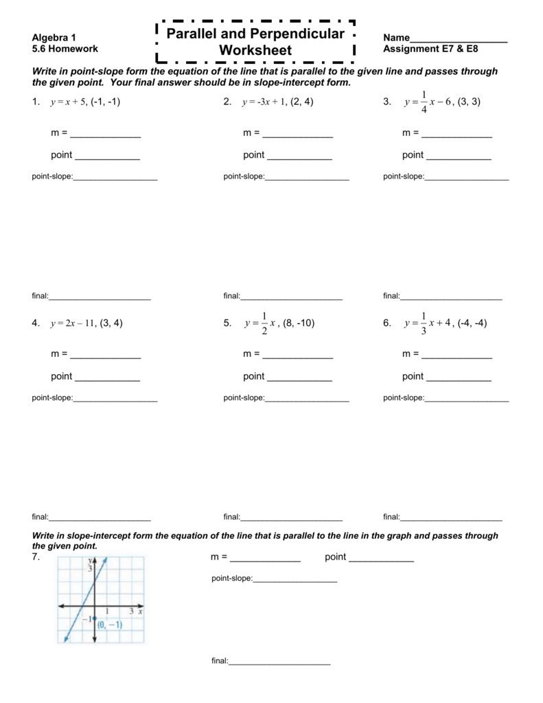 Parallel And Perpendicualr Practice