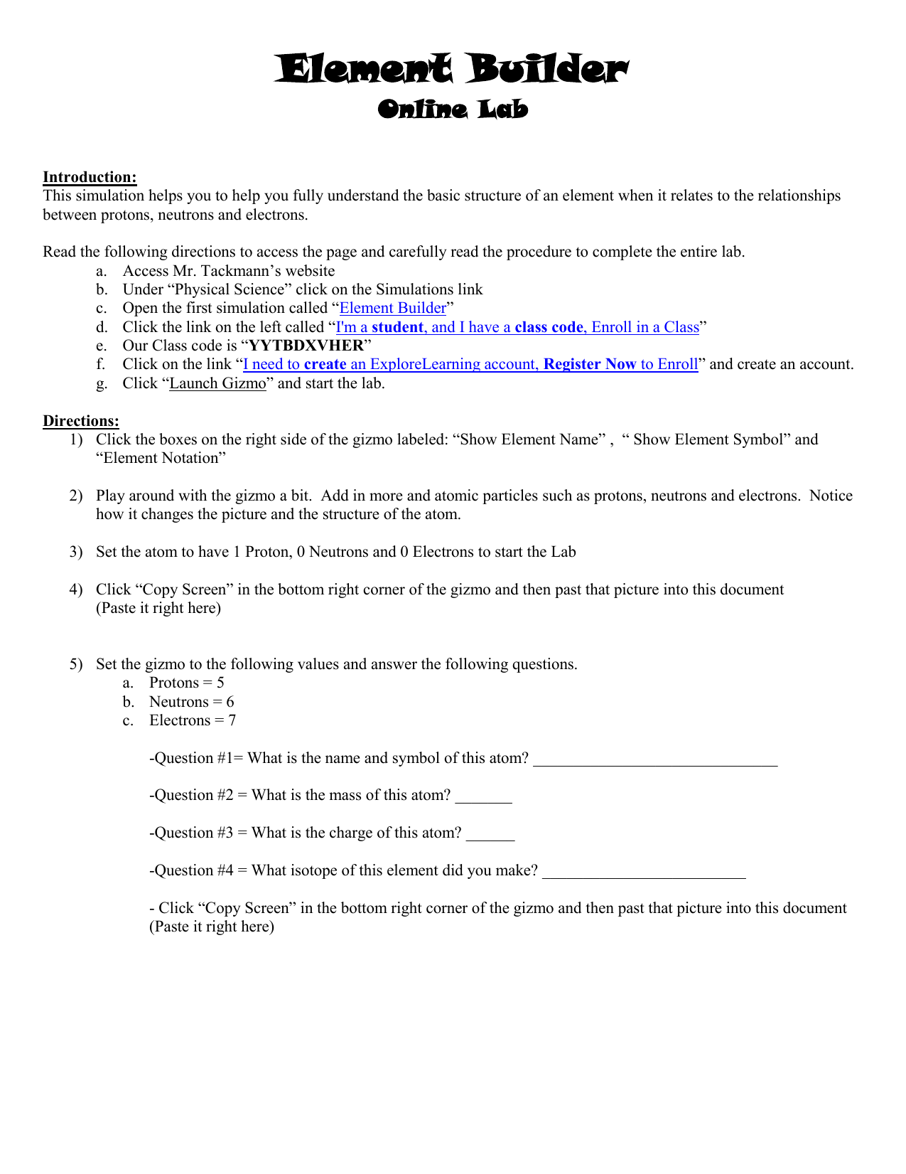 Element Builder Gizmo Answers : Element Builder Gizmo Quiz Answer Key + My PDF Collection 2021 : How many electrons are in a neutral atom of lithium?