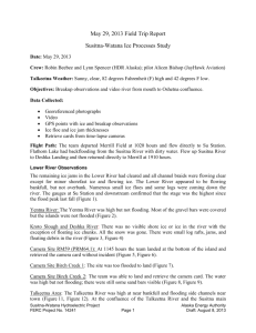 Field Trip Report Susitna-Watana Ice Processes Study May 29, 2013