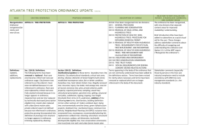 ATLANTA TREE PROTECTION ORDINANCE UPDATE 7/29/14