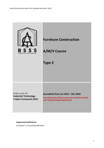 Furniture Construction A/V/M - ACT Board of Senior Secondary