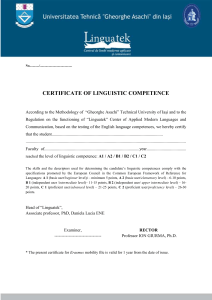certificate of linguistic competence
