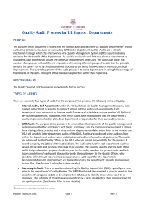 1. The QMS Audit Procedure