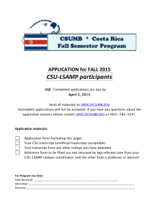 Costa Rica Application - California State University, Fresno