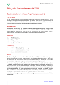 Employment of Young People - Bilingualer Unterricht in Bayern