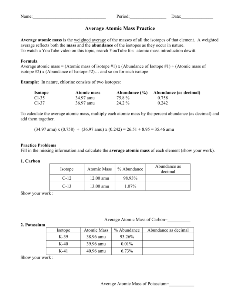calculating-average-atomic-mass-worksheet-worksheet-gambaran