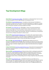 Top 10 development blogs - Council for International Development