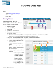 BCPS One Grade Book - Edmondson Heights Elementary