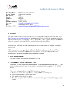 NISO Sort Acceptance Tests -July2012