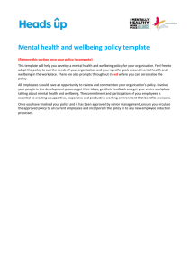Mental health and wellbeing policy template