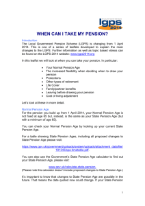 When can I take my pension - Local Government Association