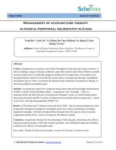 Original Article Journal of Anesthesia Management of acupuncture