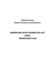 American with Disabilities Act Transition Plan