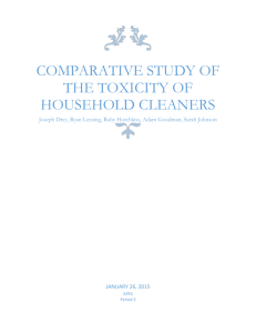 Comparative Study of the toxicity of household Cleaners